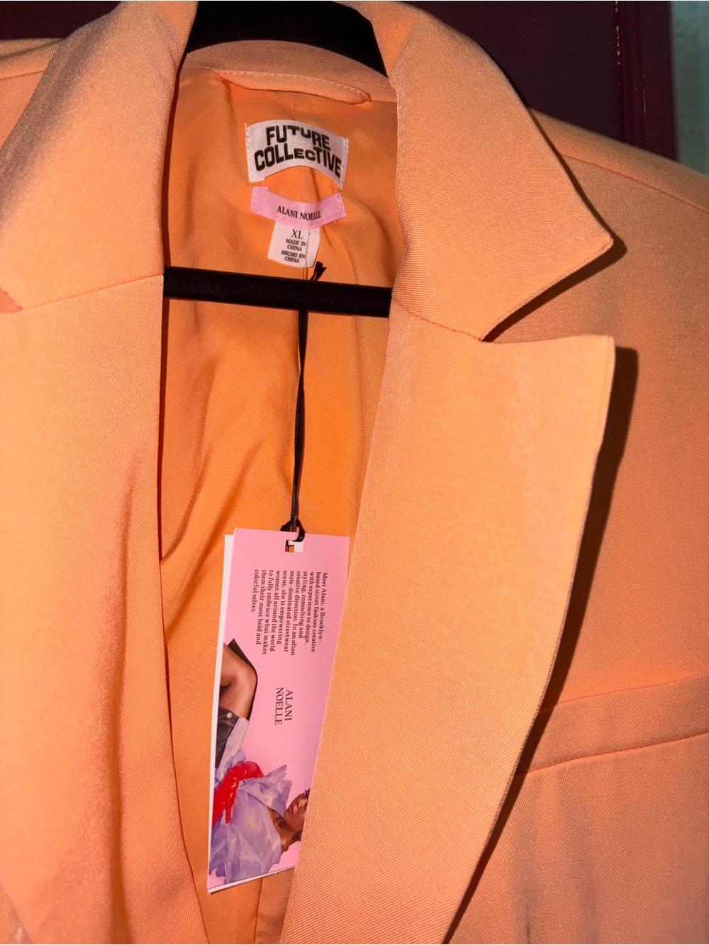Future Collective Peach Blazer Jacket - Women's